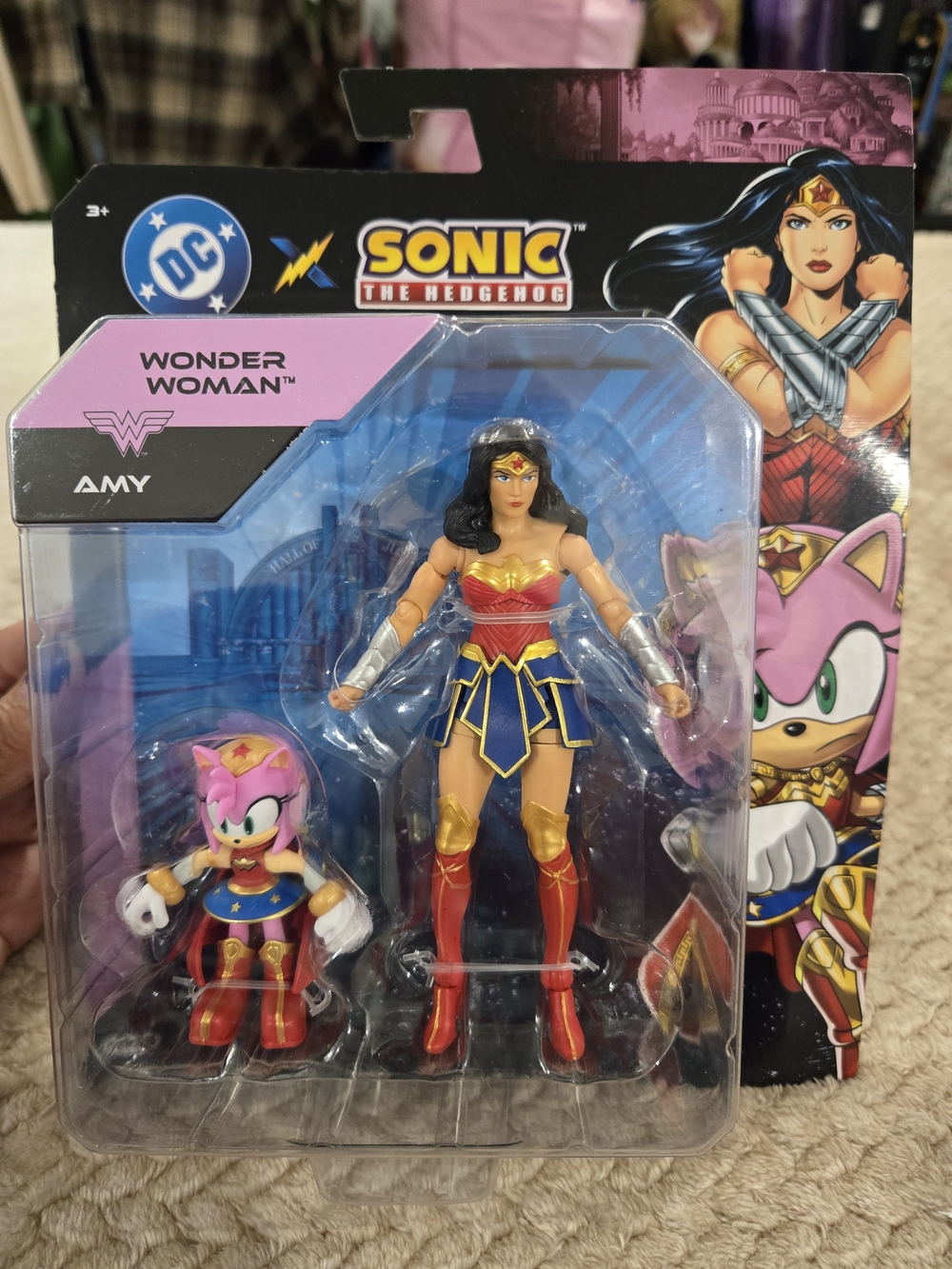 NEW DC x Sonic Wonder Woman & Amy Jakks Pacific Figure.
